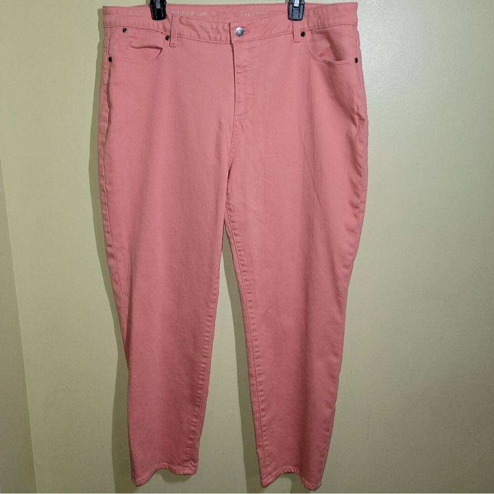 Talbots Heritage Ankle Peach Coral Jeans 20